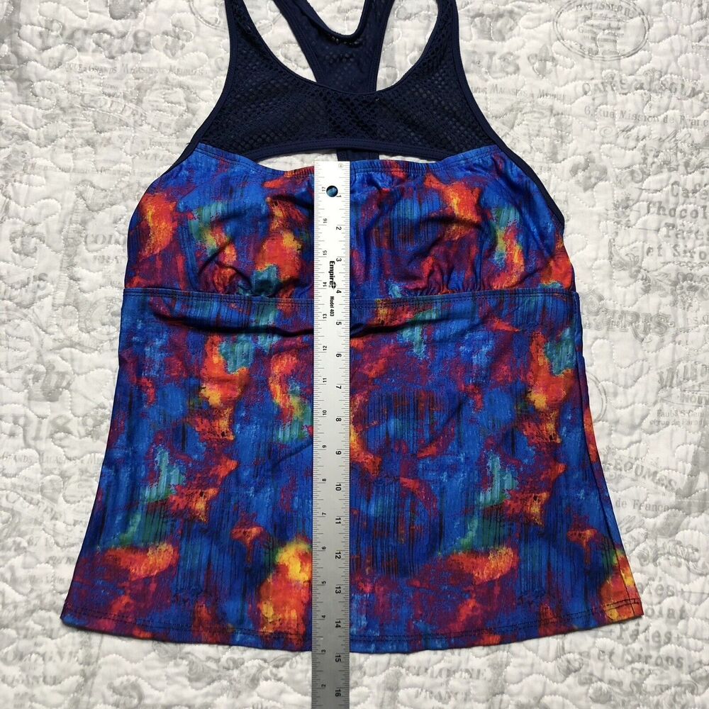Title Nine Jane Bond Tankini Swim Top Size Medium Marble Print Blueberry 603532 - Picture 11 of 11